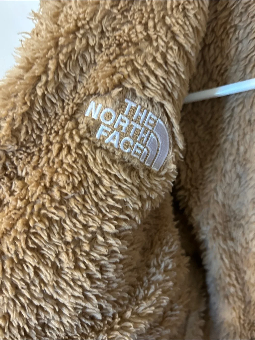 The North Face Kids' Brown Camo Puffer Jacket with Sherpa Hood Mt Chimbo